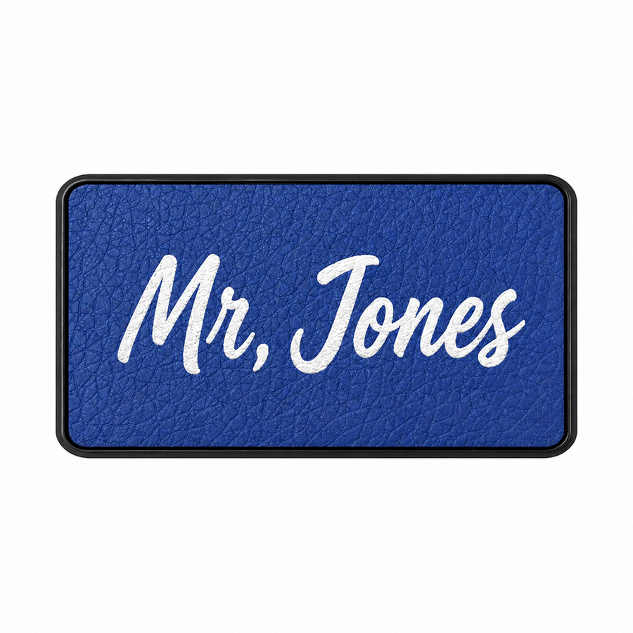 Leather Name Badges - Custom Ribbons Now