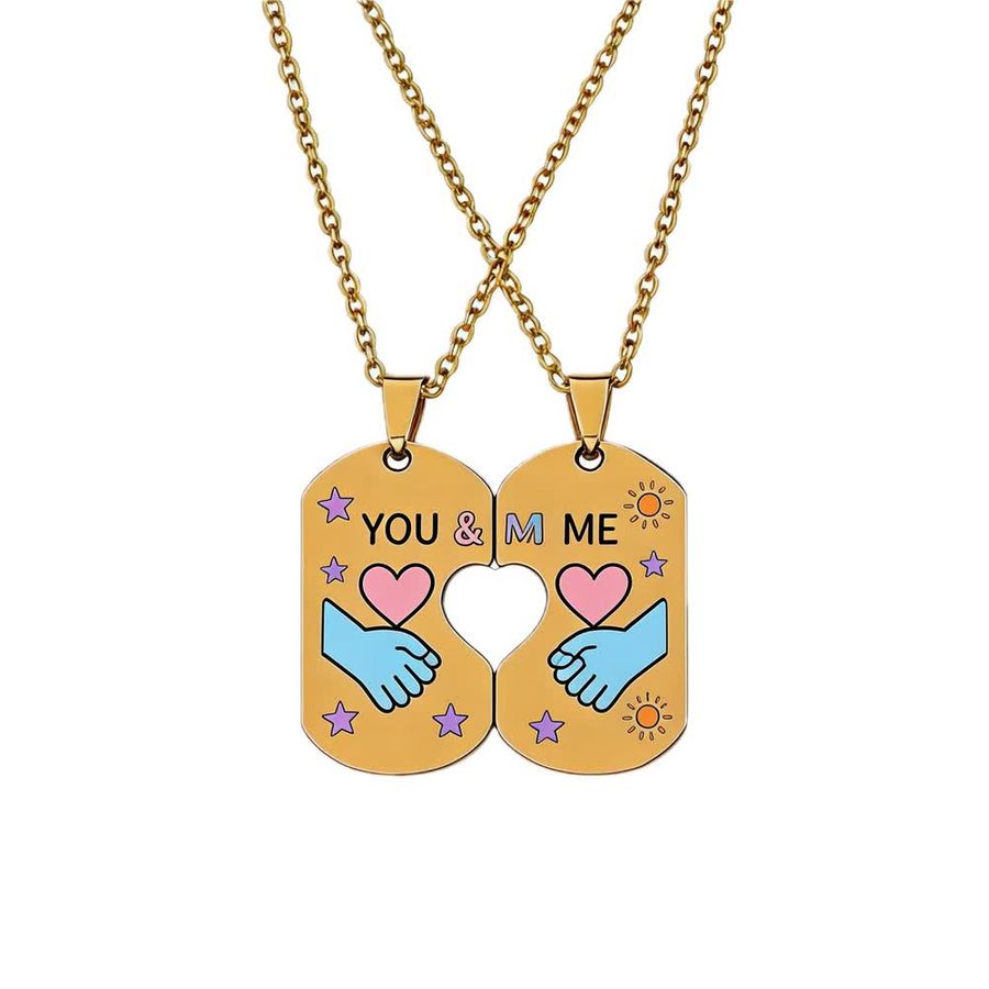 Couple Necklaces - Custom Ribbons Now