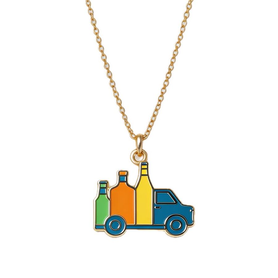Hard Enamel Charm Necklaces - Custom Ribbons Now