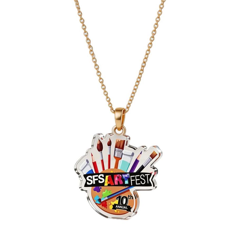 Acrylic Charm Necklaces - Custom Ribbons Now