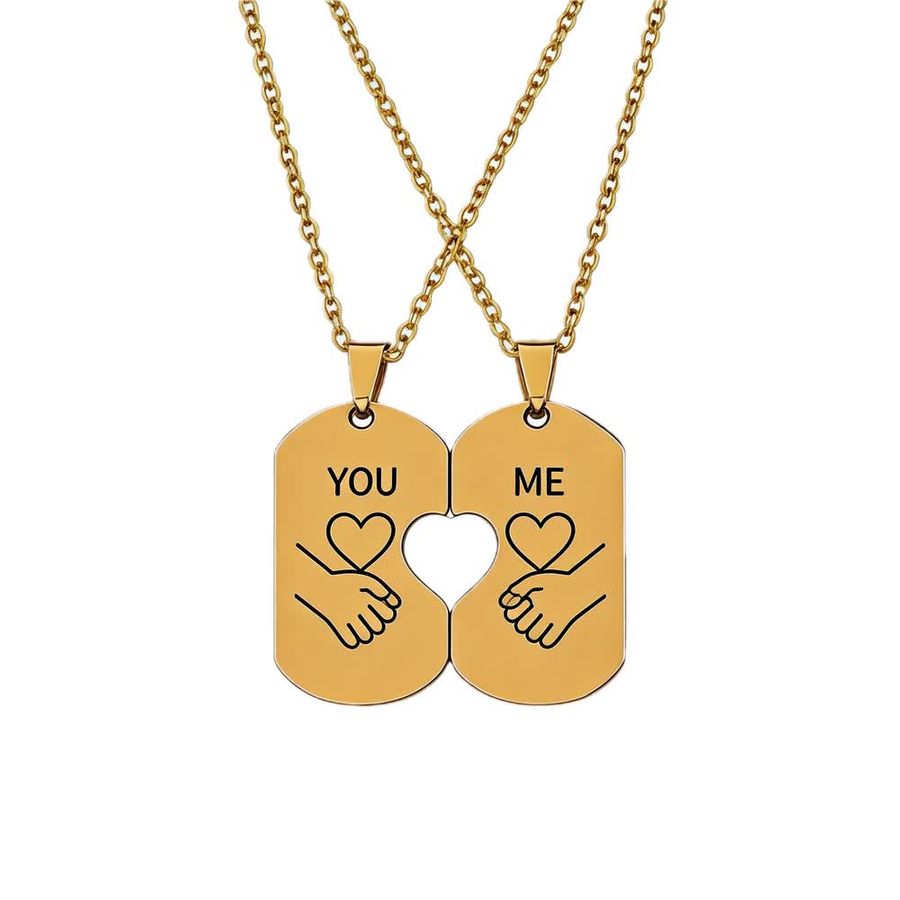Couple Necklaces - Custom Ribbons Now