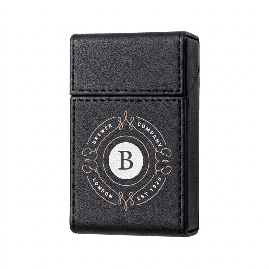 Flip Top PU Leather Full Bag Cigarette Cases - Custom Ribbons Now