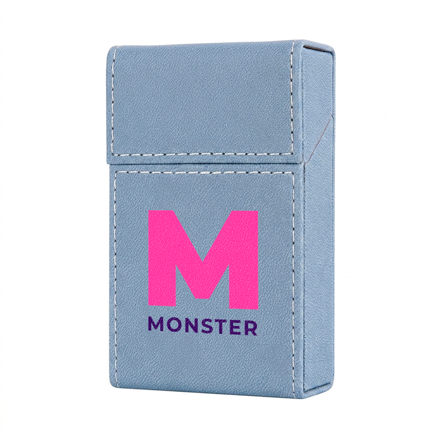 Flip Top PU Leather Full Bag Cigarette Cases - Custom Ribbons Now