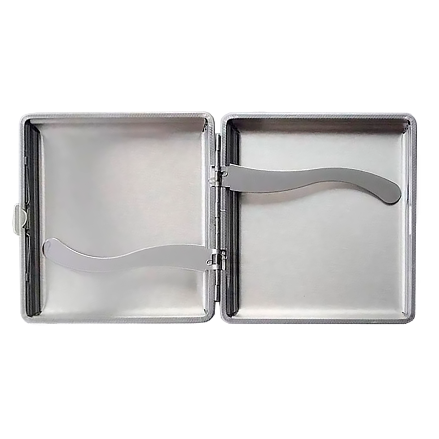 Leather Grain Metal Cigarette Cases - Custom Ribbons Now