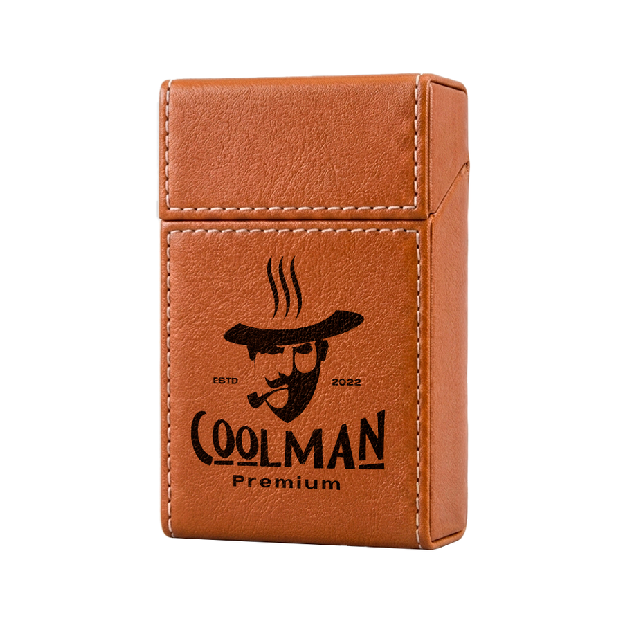 Flip Top PU Leather Full Bag Cigarette Cases - Custom Ribbons Now