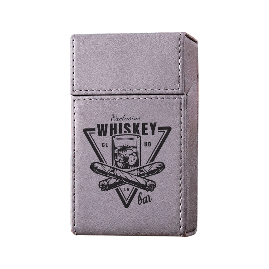 Flip Top PU Leather Full Bag Cigarette Cases - Custom Ribbons Now