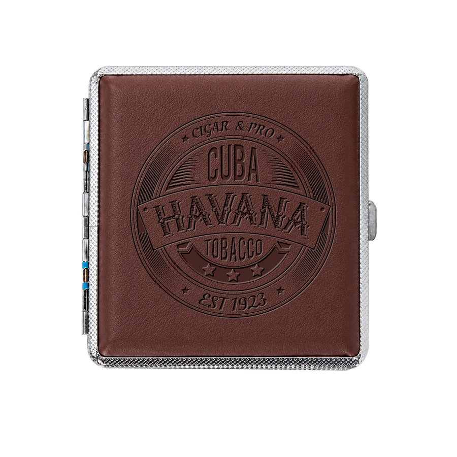 Leather Grain Metal Cigarette Cases - Custom Ribbons Now