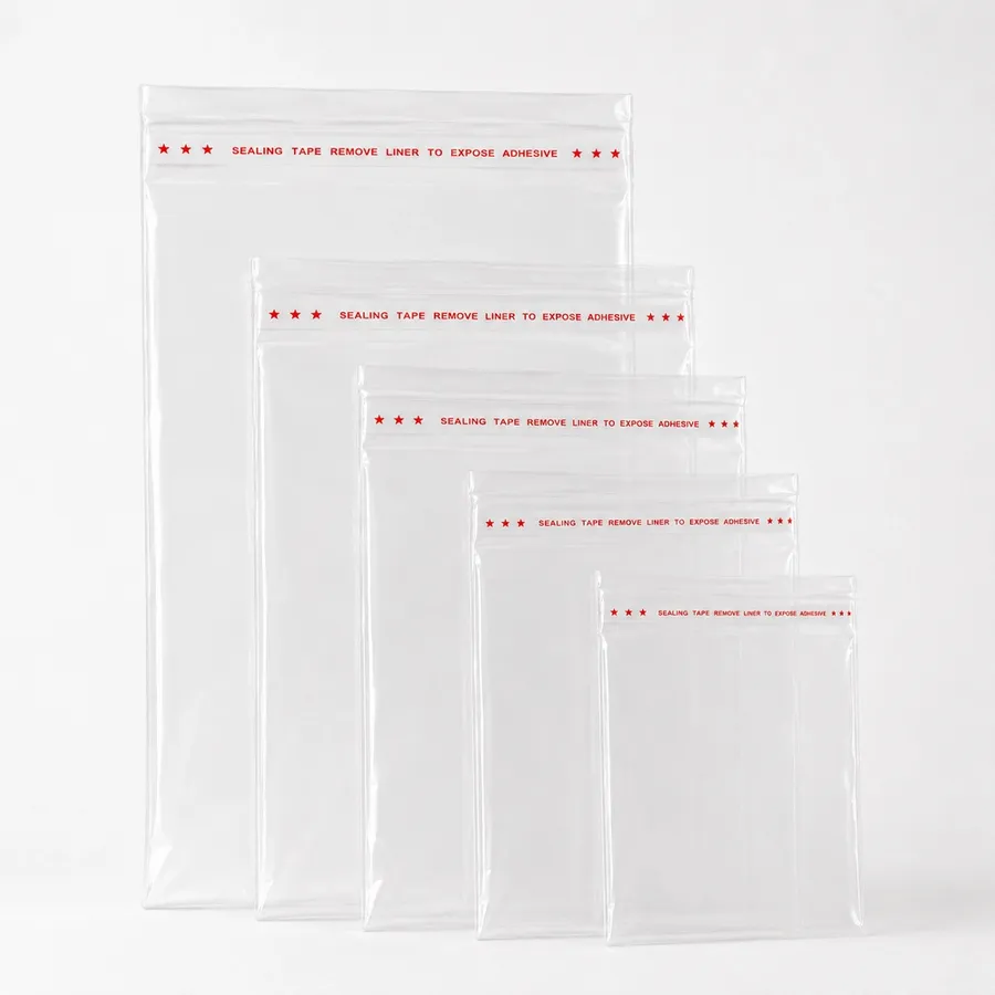 Resealable Clear Poly Bags - Custom Ribbons Now