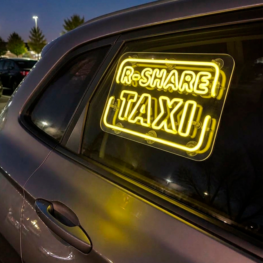Illuminated Vehicle Signs - Custom Ribbons Now