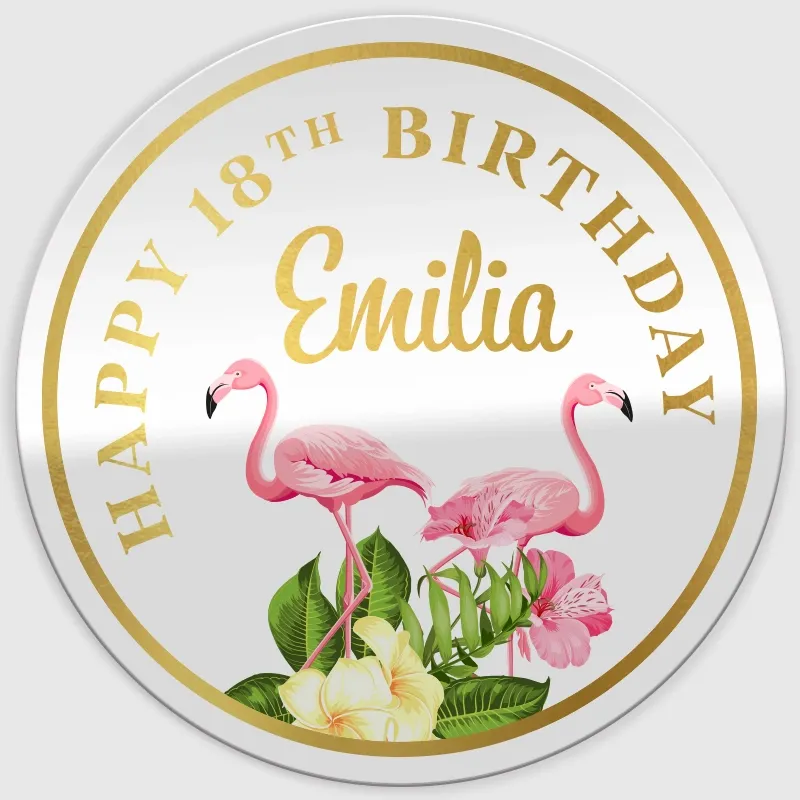 Metallic Sticker+UV Printed - Custom Ribbons Now